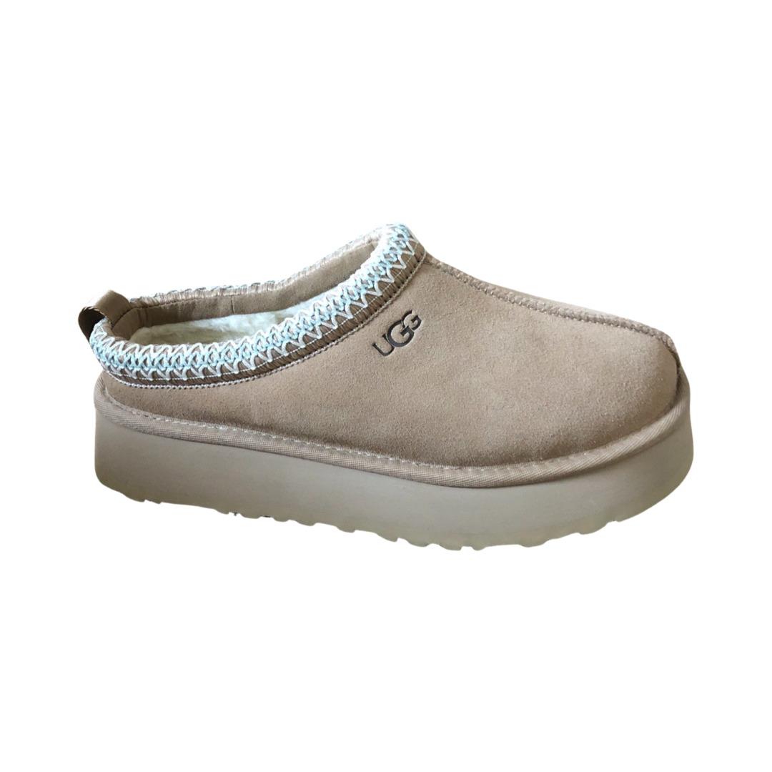 Ugg Tazz Sand Platform Womens Shoes 1122553 Slippers Suede - Sand