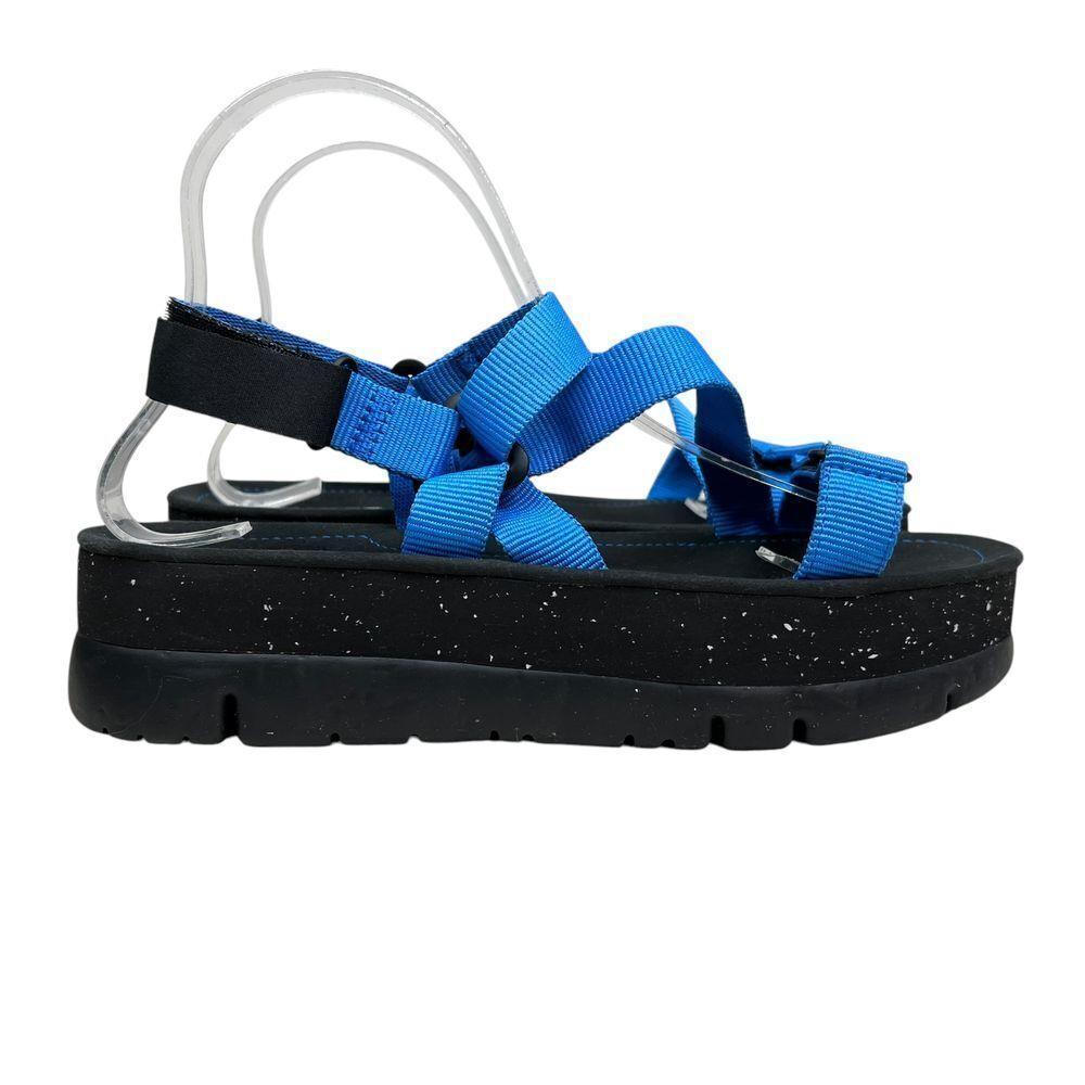 Camper Oruga Platform Sandal Chunky Sole Strappy Blue Black Size Eur 41 US11