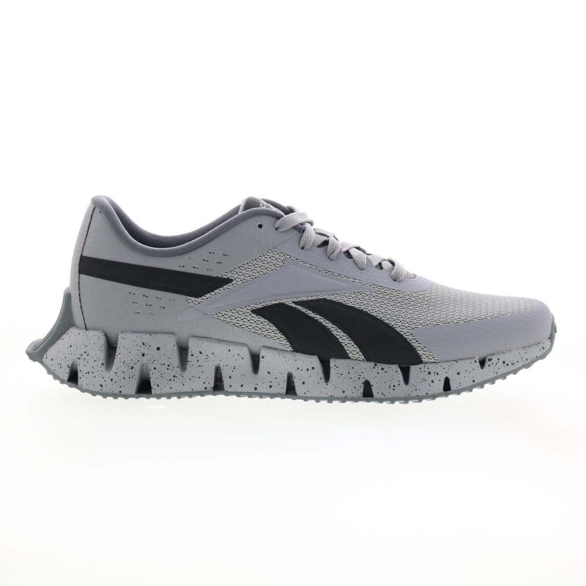 Reebok Zig Dynamica 2 CL Mens Gray Canvas Lace Up Lifestyle Sneakers Shoes - Gray