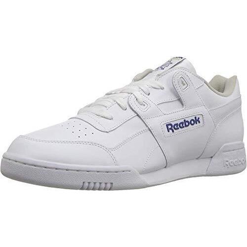 Reebok Men`s Workout Plus Sneakers White/royal Size 4.5 M - White/Royal