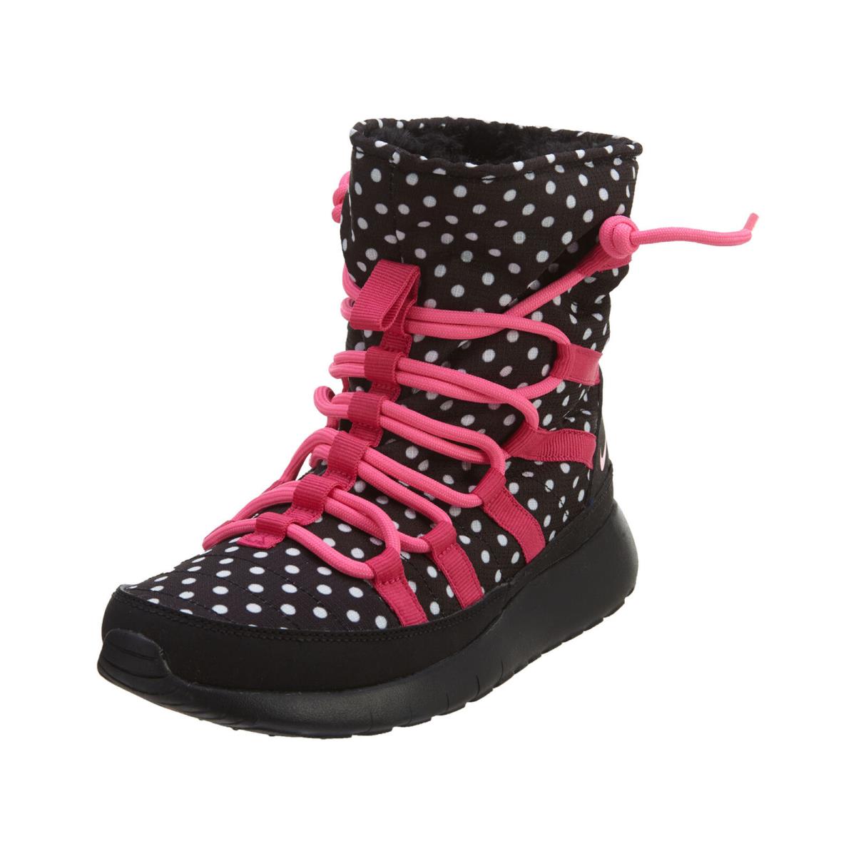 Nike Roshe One Hi Print GS Boots Boys / Girls Style :807744 - Black/Pink Pow/Vivid Pink/White