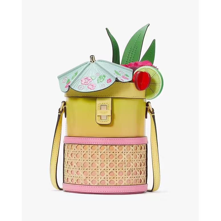 Kate Spade Playa Ombre Leather 3D Crossbody Bag Tropical Cocktail Multi