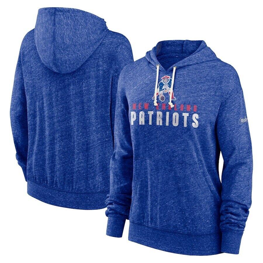 Nike Patriots Women`s Rewind Gym Vintage Lightweight Pullover Hoodie - XL A142