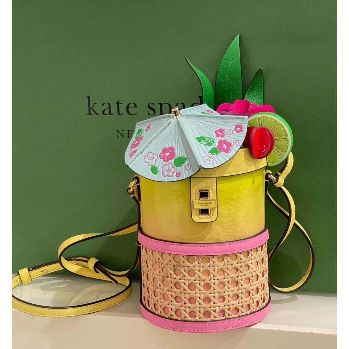 Kate Spade Playa Ombre 3d Tiki Crossbody Cocktail Collection Bag Orgpkg