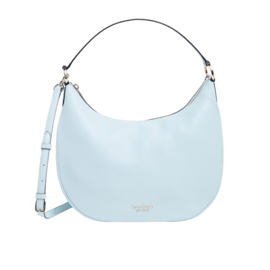 Kate Spade Womens Sky Blue Pebbled Leather Weston Large Hobo Shoulder Bag