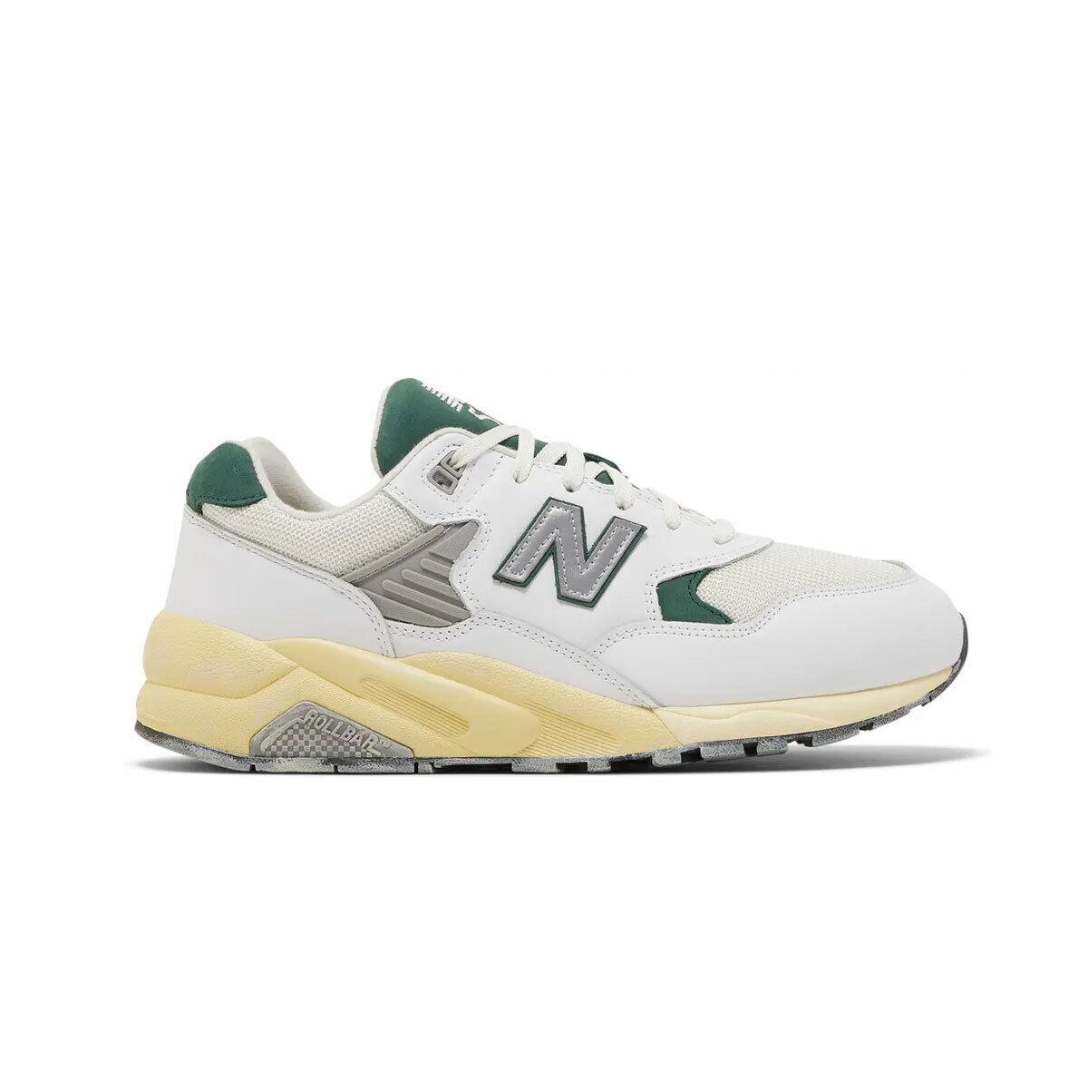 New Balance Men`s 580 MT580RCA White/nightwatch Green/sea Salt SZ 4-15