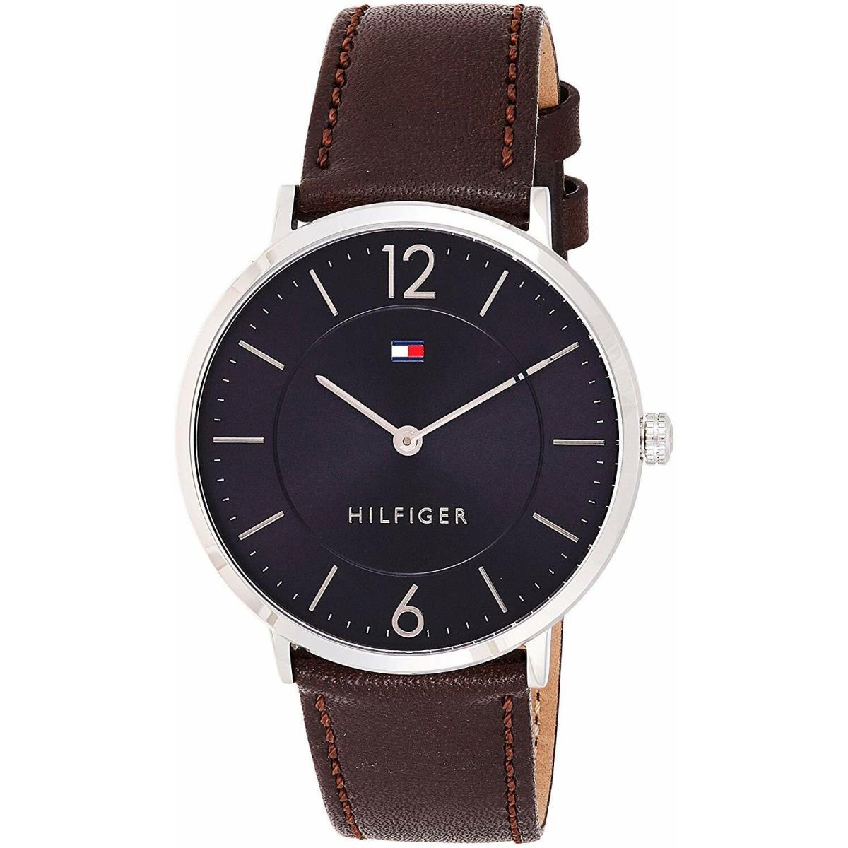 Tommy Hilfiger Men`s Analog Gray Dial Brown Leather Watch 1710352