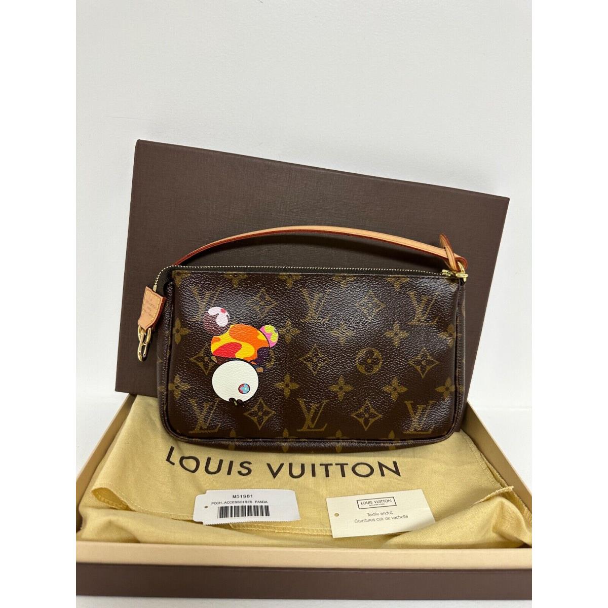 Louis Vuitton Monogram Panda Takashi Murakami Pochette Accessories Bag