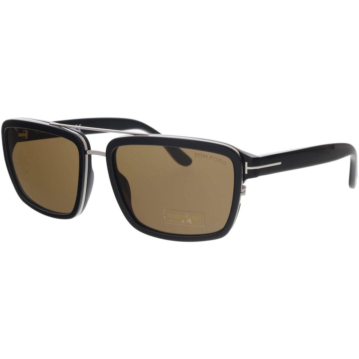 Tom Ford Anders Men`s Black Navigator Sunglasses FT0780-01J-58 - Italy