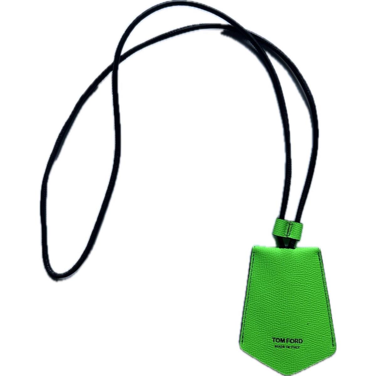 Tom Ford Neon Green Leather Key Holder