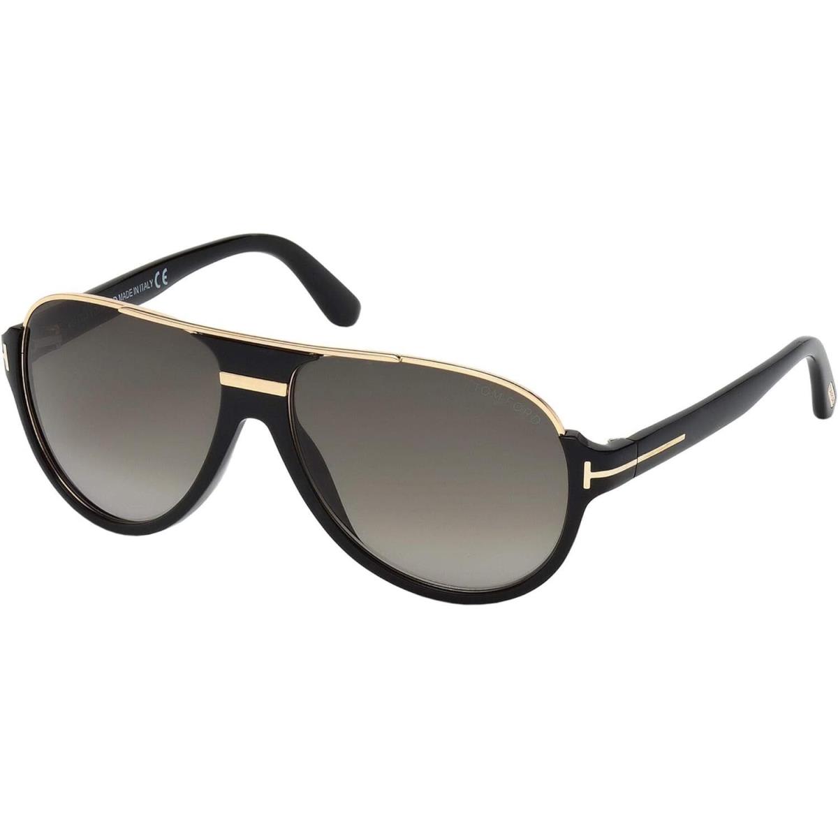 Tom Ford Dimitry FT 0334 Men`s Sunglasses Shiny Black Gold/grey