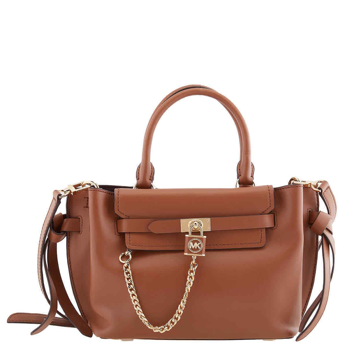 Michael Kors Ladies Luggage Hamilton Legacy Small Leather Belted Satchel - Exterior: Luggage