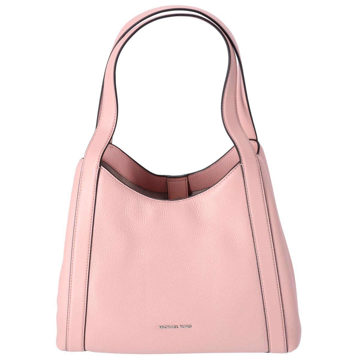 Michael Kors Rosemary Large Hobo Shoulder Bag Tote Pink Pebbled Leather