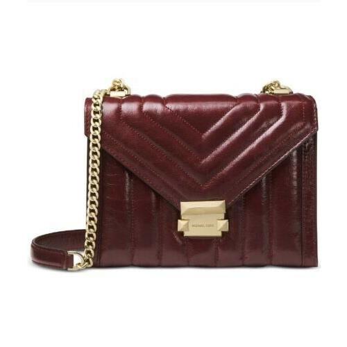 Michael Kors Rare Limited Whitney Quilted Red Chain Shoulder/x-body Dust Bag