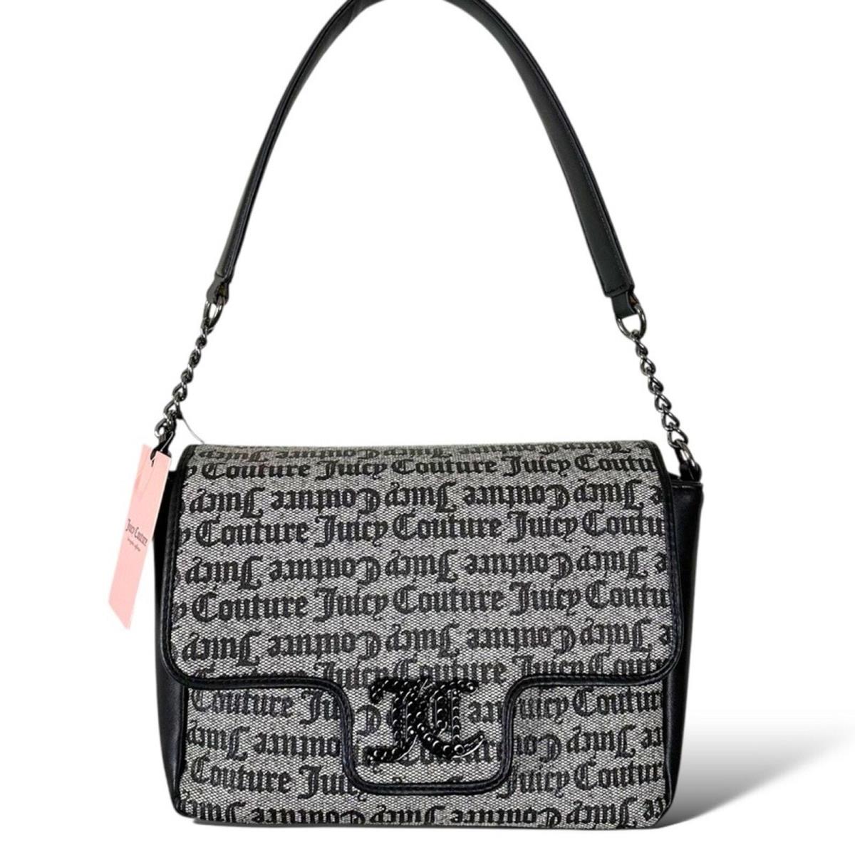 Juicy Couture Bag Brighter Than a Diamond Shoulder Bag Black Retro Y2K Charm Bag
