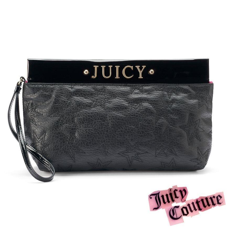 Juicy Couture Star Novelty Clutch Wallet Designer Purse Wristlet Cosmetic Bag