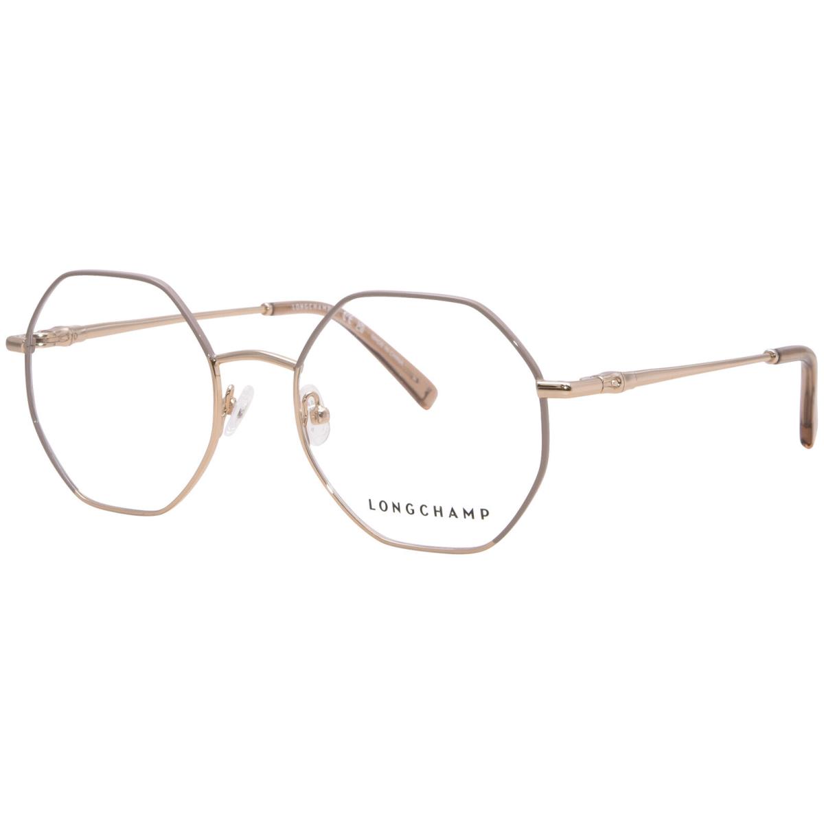 Longchamp LO2166 727 Eyeglasses Women`s Gold/brown Full Rim Rectangle Shape 51mm