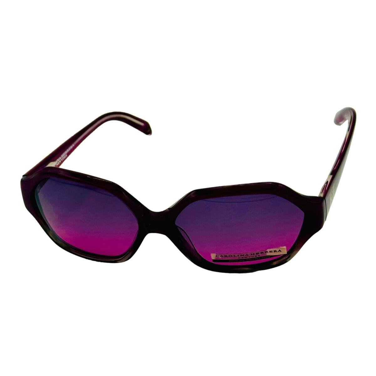 Carolina Herrera Womens Violet Fashion Rectangle Plastic Sunglass H724