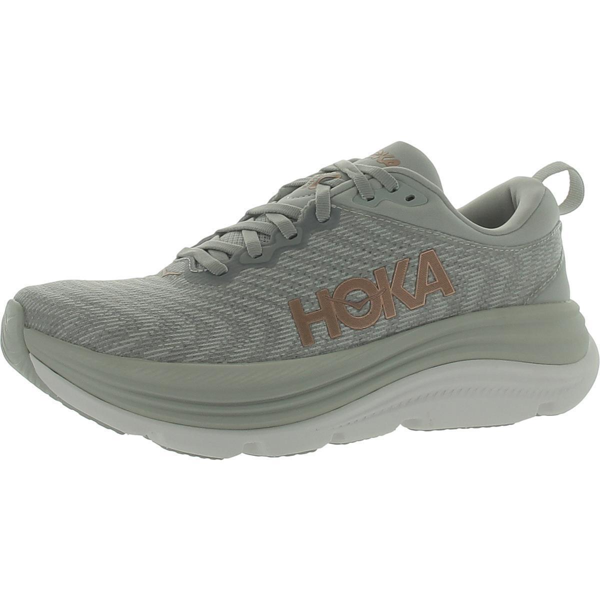 Hoka One One Womens Gaviota 5 Gray Running Training Shoes 6 Medium B M 8319