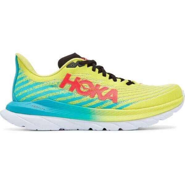 Hoka One Mach 5 Men`s Evening Primrose Scuba Blue- Size 9.5