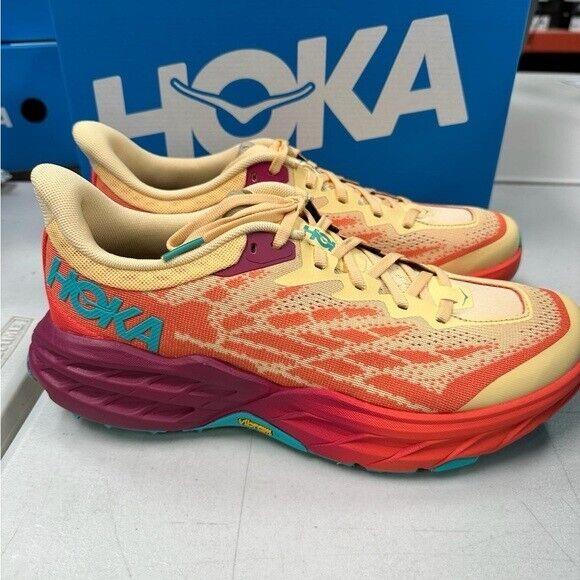 Hoka One One Speedgoat 5 Women`s Impala Trail Running Shoes Size 9.5 - Impala Flame