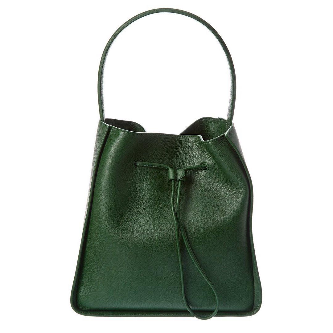 3.1 Phillip Lim Soleil Large Drawstring Leather Bucket Bag Women`s Green