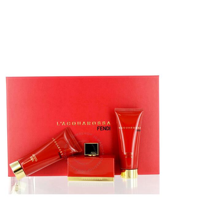 Gift Set Fendi L`acquarossa 1.7 oz Eau De Parfum/2.5 oz Body Lotion/2.5 oz S/g