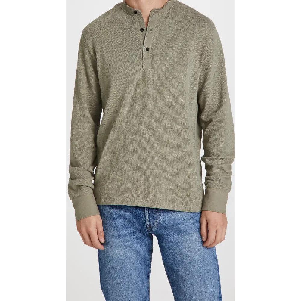 Rag Bone Blake Long Sleeve Henley Sage Medium