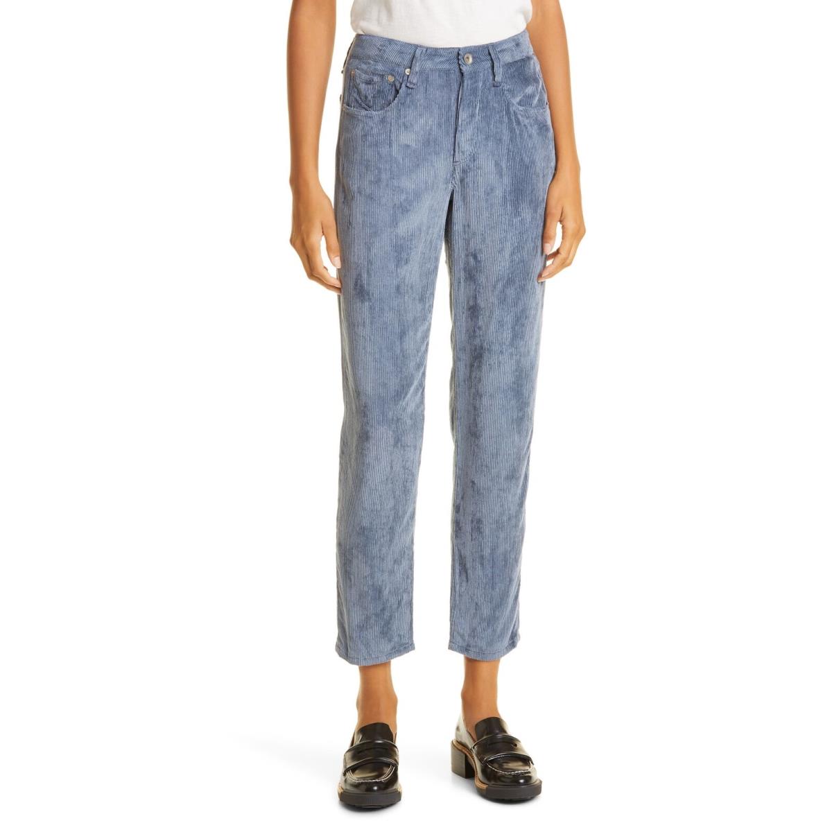 Rag Bone Women Rosa Crop Corduroy Pants in Deep Blue Size 30