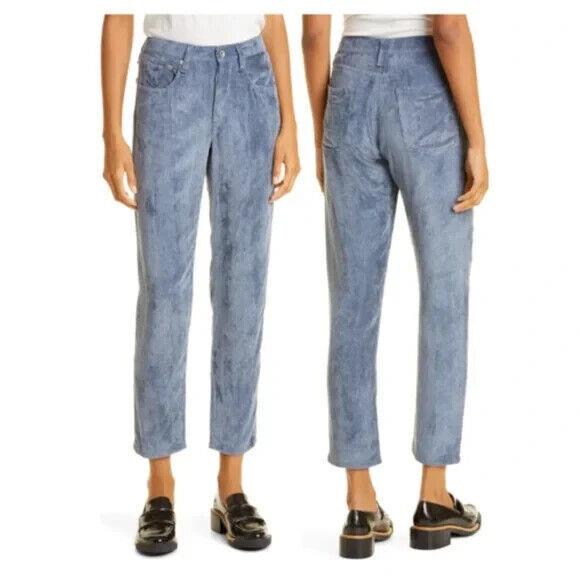 Rag Bone York Rosa Corduroy Pants Deep Blue Button Fly Women`s Size 34