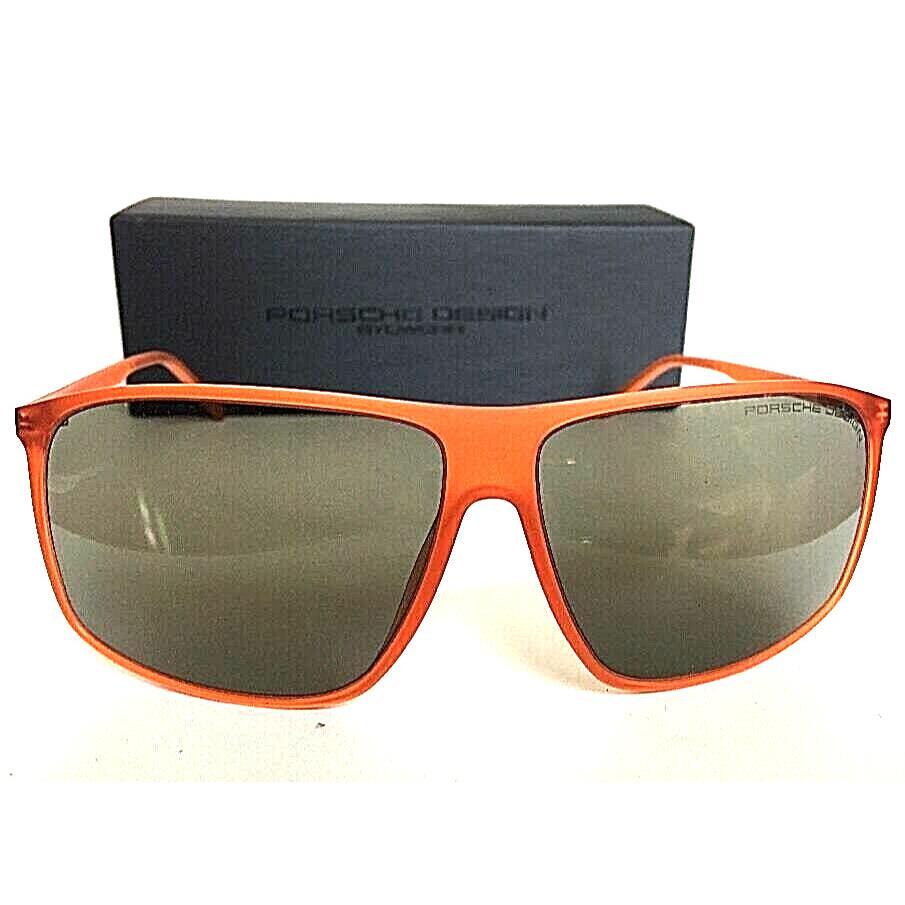 Porsche Design P 8594 C Cat.2 62mm Matte Orange Men`s Women`s Sunglasses