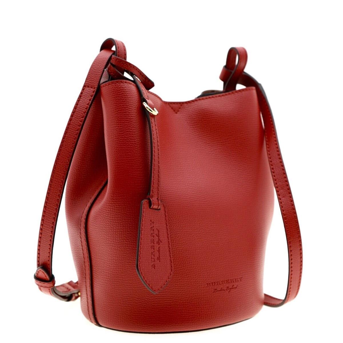 Burberry Lorne Crossbody Bucket Bag Red House Check