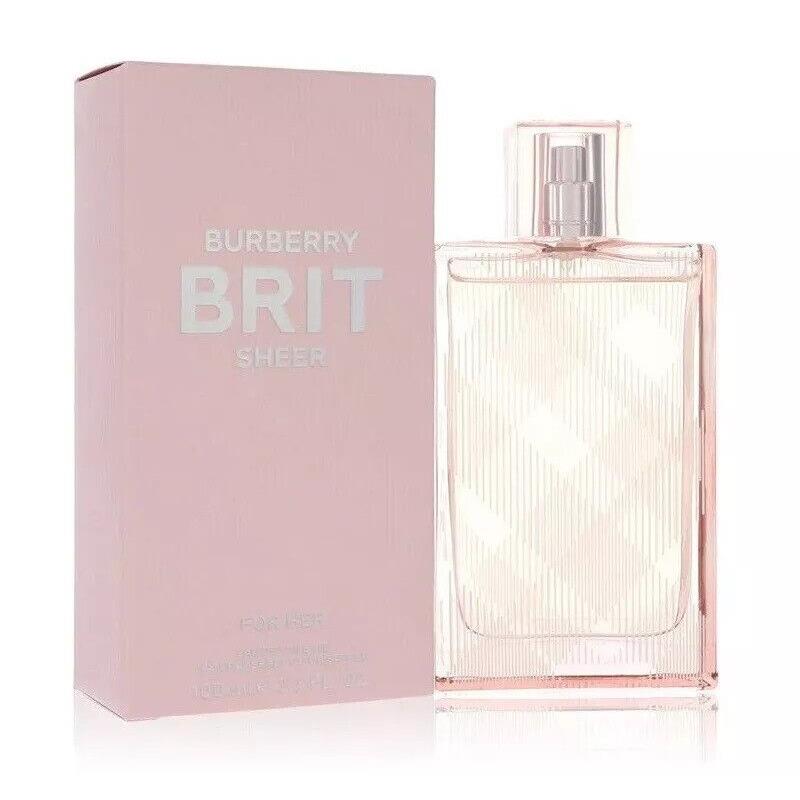 Burberry Brit Sheer by Burberry 3.3oz Edt For Women Box