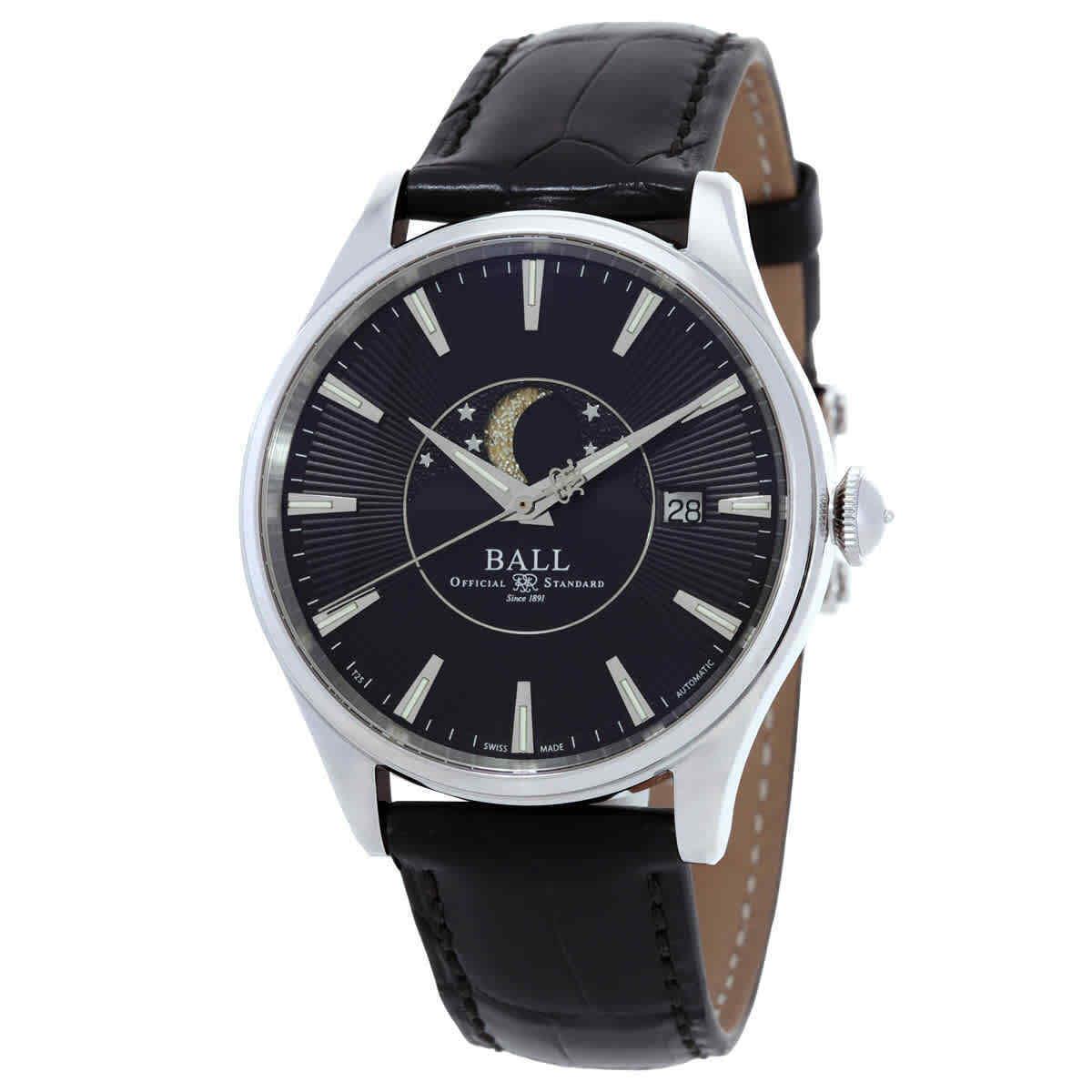 Ball Trainmaster Automatic Black Dial Men`s Watch NM3082D-LLJ-BK