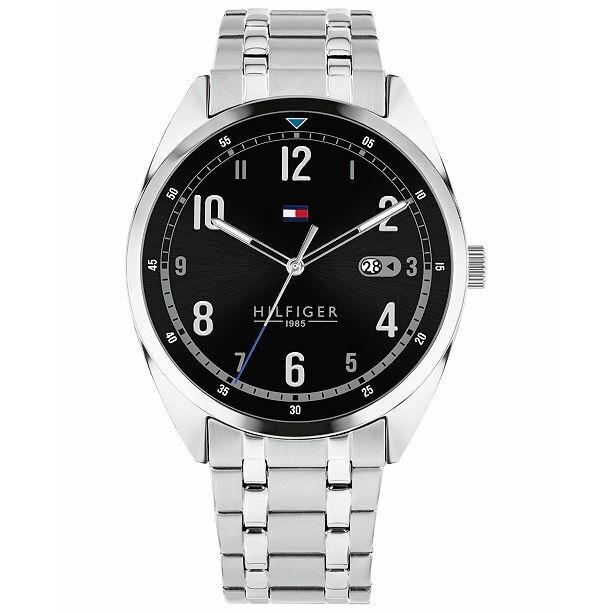 Tommy Hilfiger 43mm Men`s Silver Tone Stainless Steel Watch 1791568