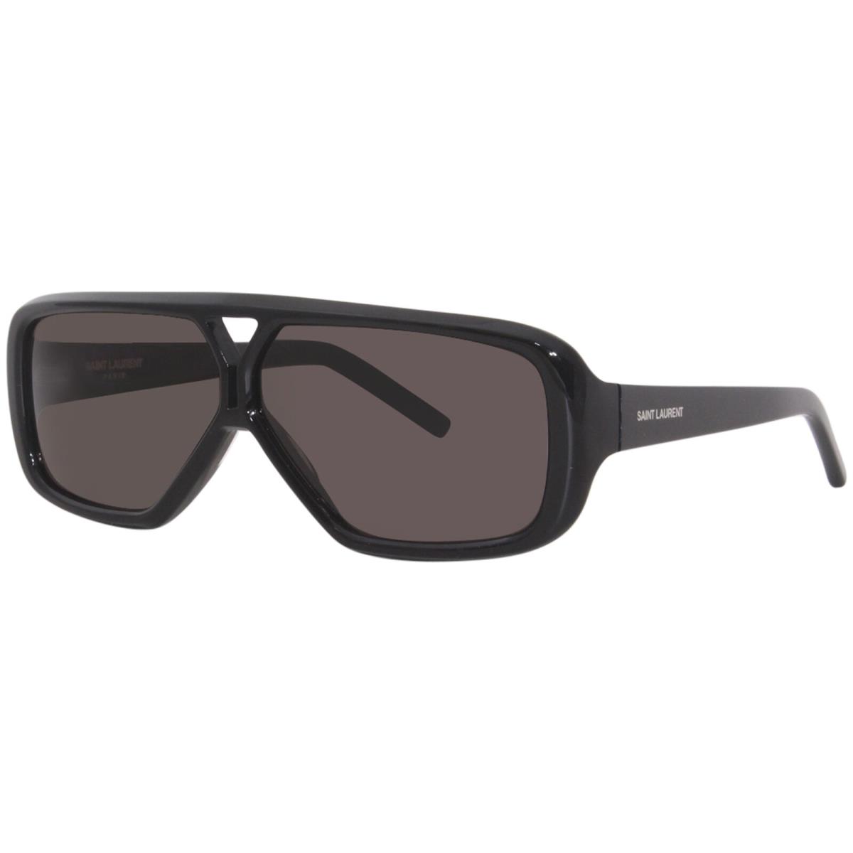 Saint Laurent SL569Y 001 Sunglasses Women`s Black/black Lenses Pilot Shape 63mm