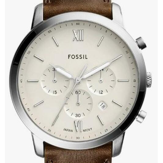 Fossil - Men`s Neutra Quartz Leather Chronograph Watch Stainless Steel Brown