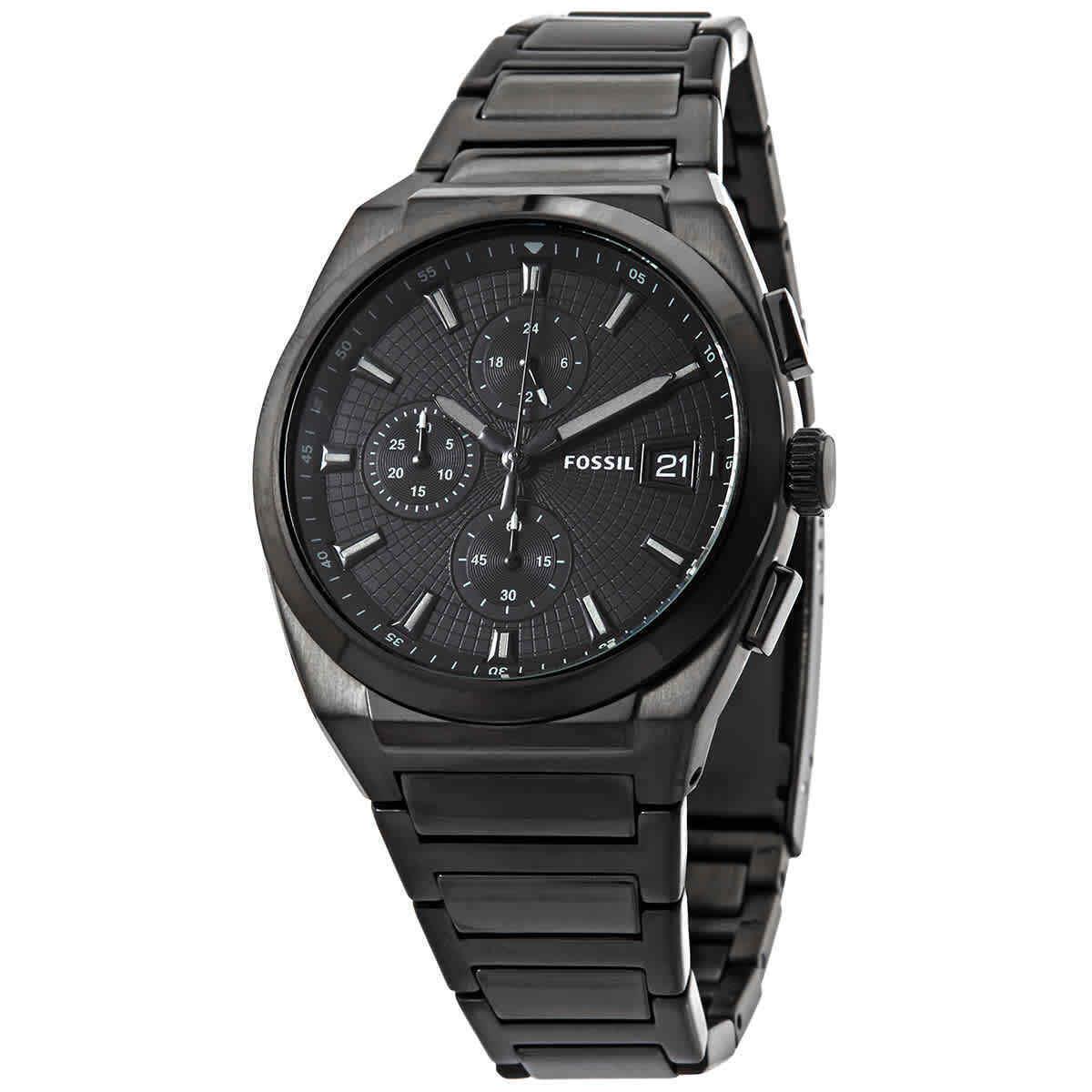 Fossil Everett Chronograph Quartz Black Dial Men`s Watch FS5797