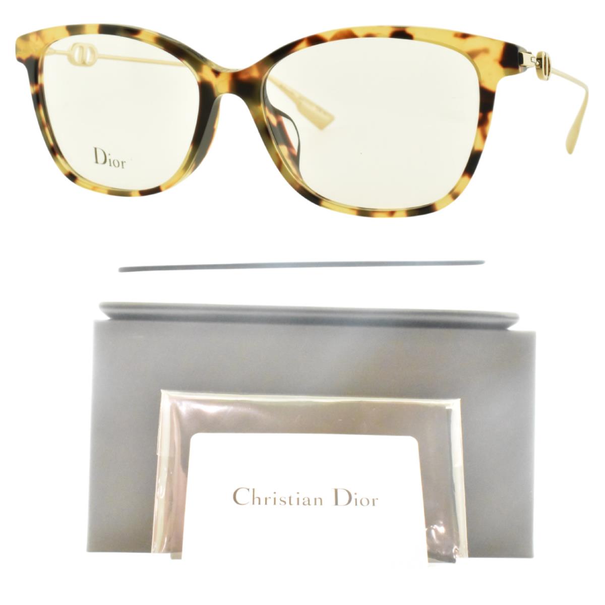 Dior Sight 01F SX7 Light Havana Square Full Rim Unisex Optical Frame