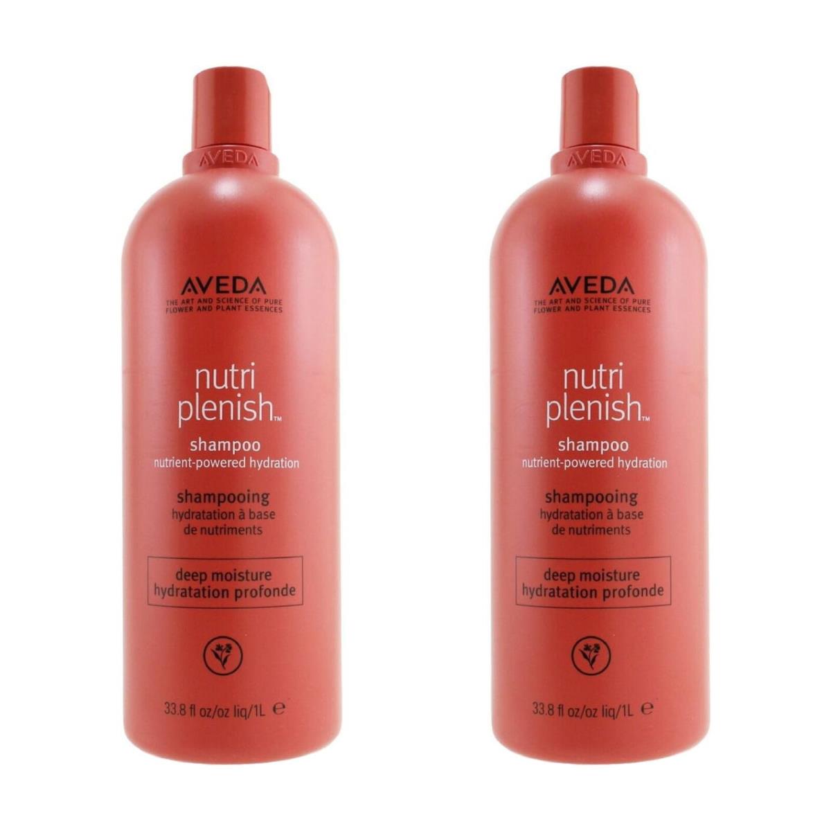 Aveda Nutriplenish Deep Moisture Shampoo and Conditioner 33.8 oz Liter Duo