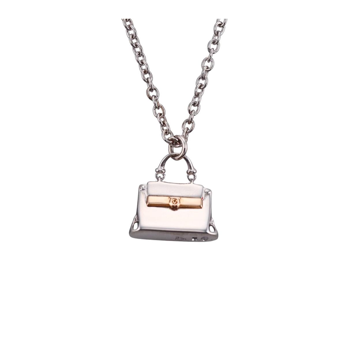 Salvatore Ferragamo Sterling Silver Pendant Necklace 0705112