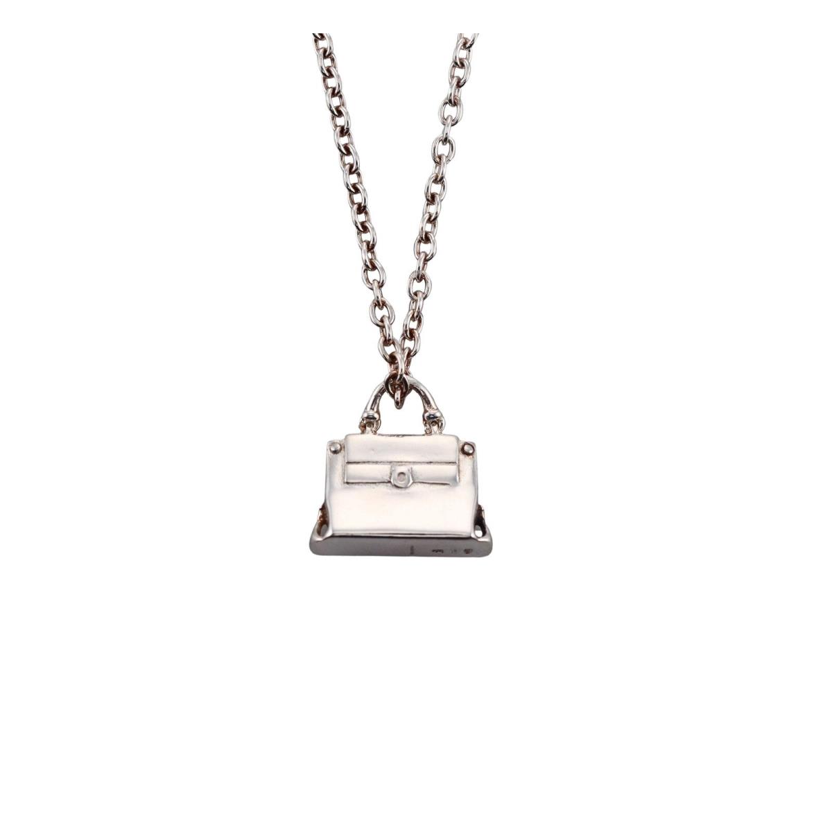 Salvatore Ferragamo Charm Sterling Silver Pendant Necklace 704717