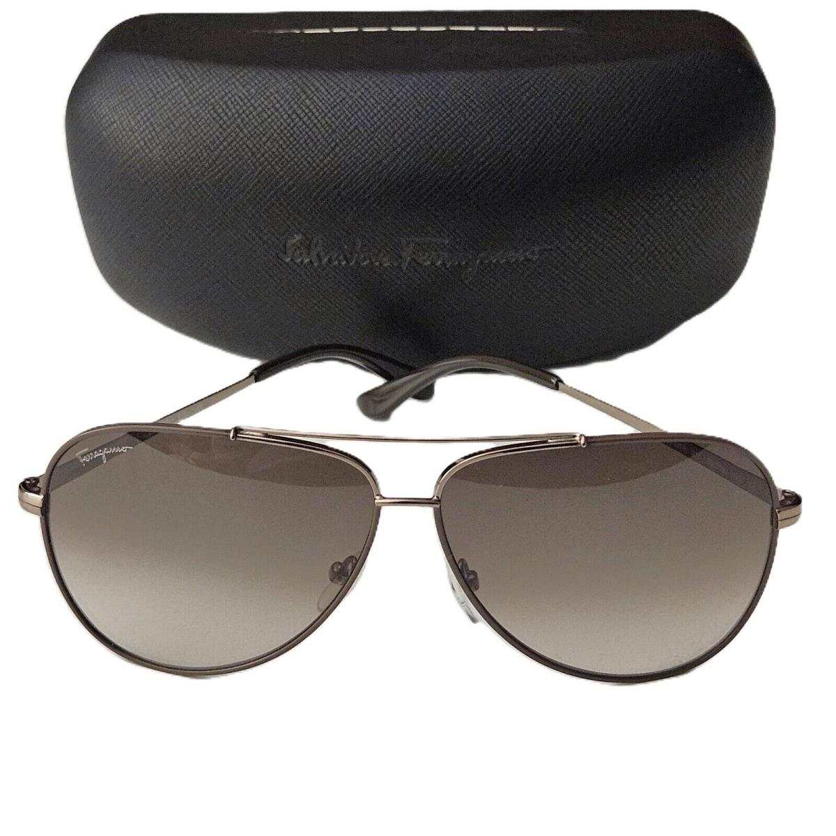 Salvatore Ferragamo Women`s SF131S 60mm Aviator Sunglasses - Frame: Gold, Lens: Purple