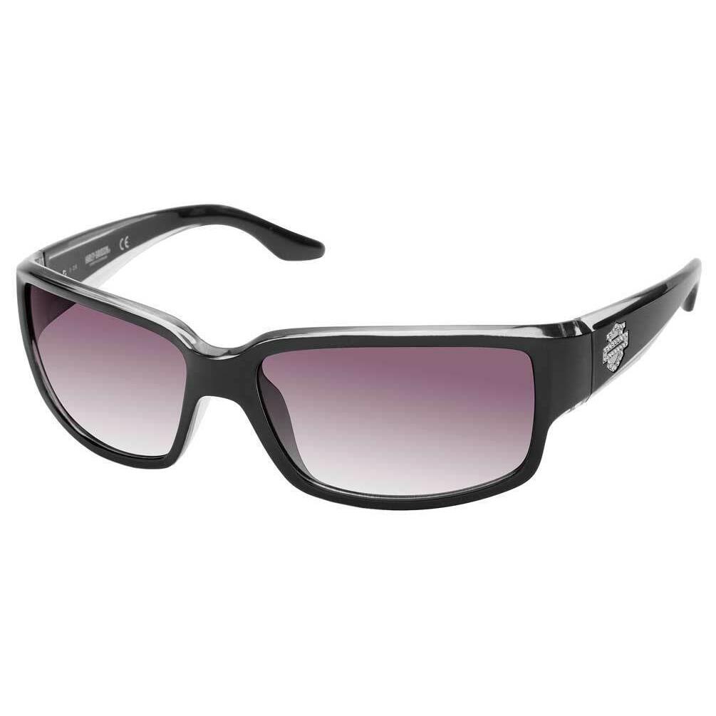 Harley-davidson Women`s Bejeweled B S Sunglasses Black Frame Smoke Lenses