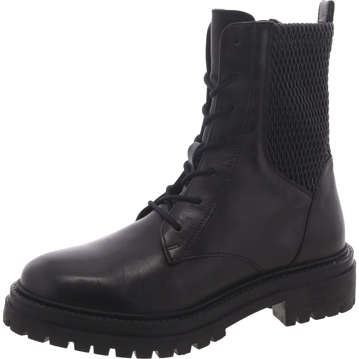 Geox Respira Womens Suede Block Heel Combat Lace-up Boots Shoes Bhfo 6143