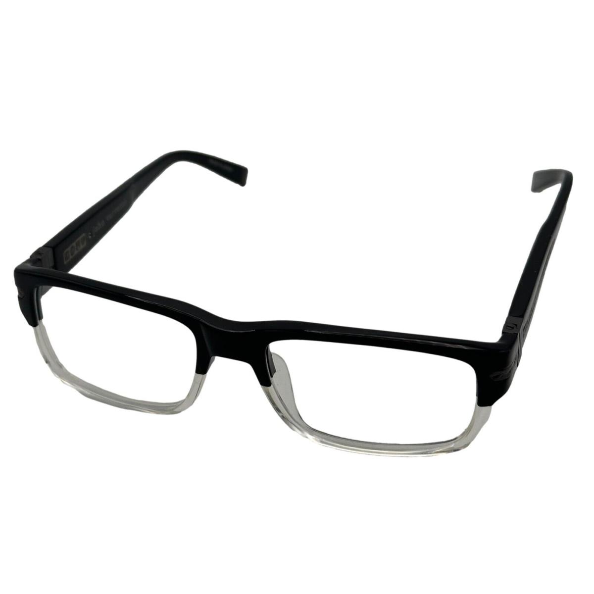 John Varvatos Mens Eyeglass Rectangle Black Crystal Plastic V349 UF 52mm