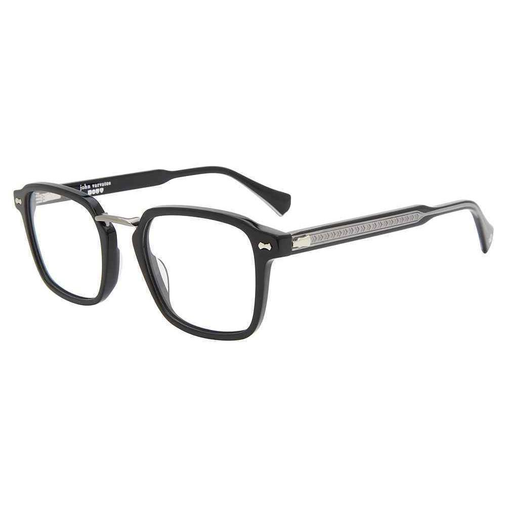 John Varvatos VJV427 Eyeglasses Eye Glasses 0BLA Black 49mm Men