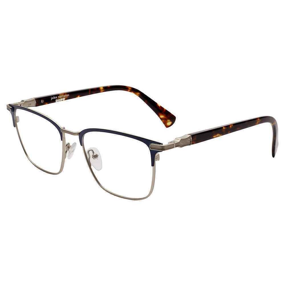 John Varvatos VJV189 Eyeglasses Eye Glasses 0NAV Navy-silver 52mm