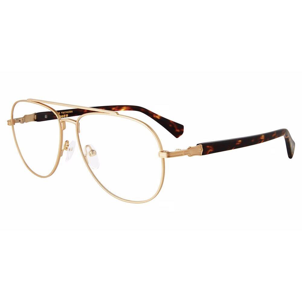 John Varvatos VJV192 Eyeglasses Eye Glasses 0GOL Gold 57mm Men