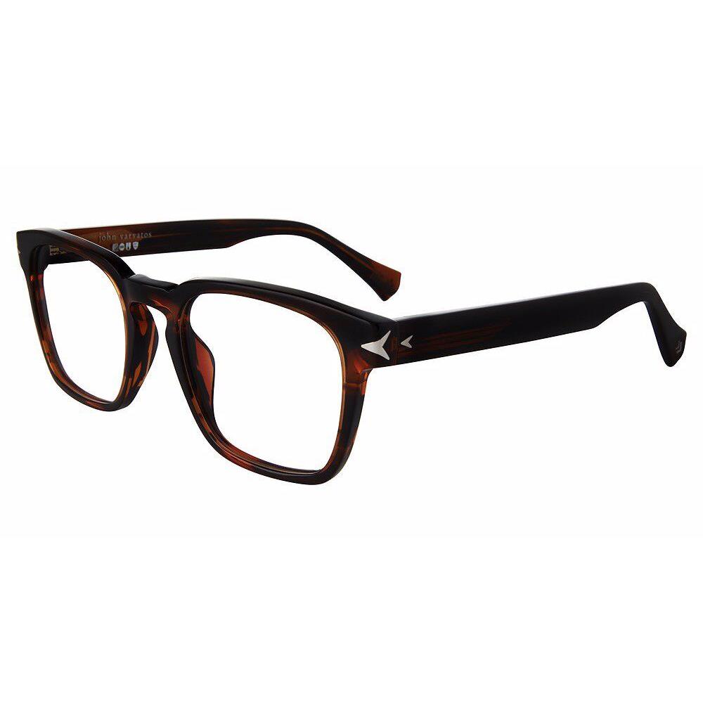 John Varvatos VJV432 Eyeglasses Eye Glasses 0BRO Brown-horn 51mm M